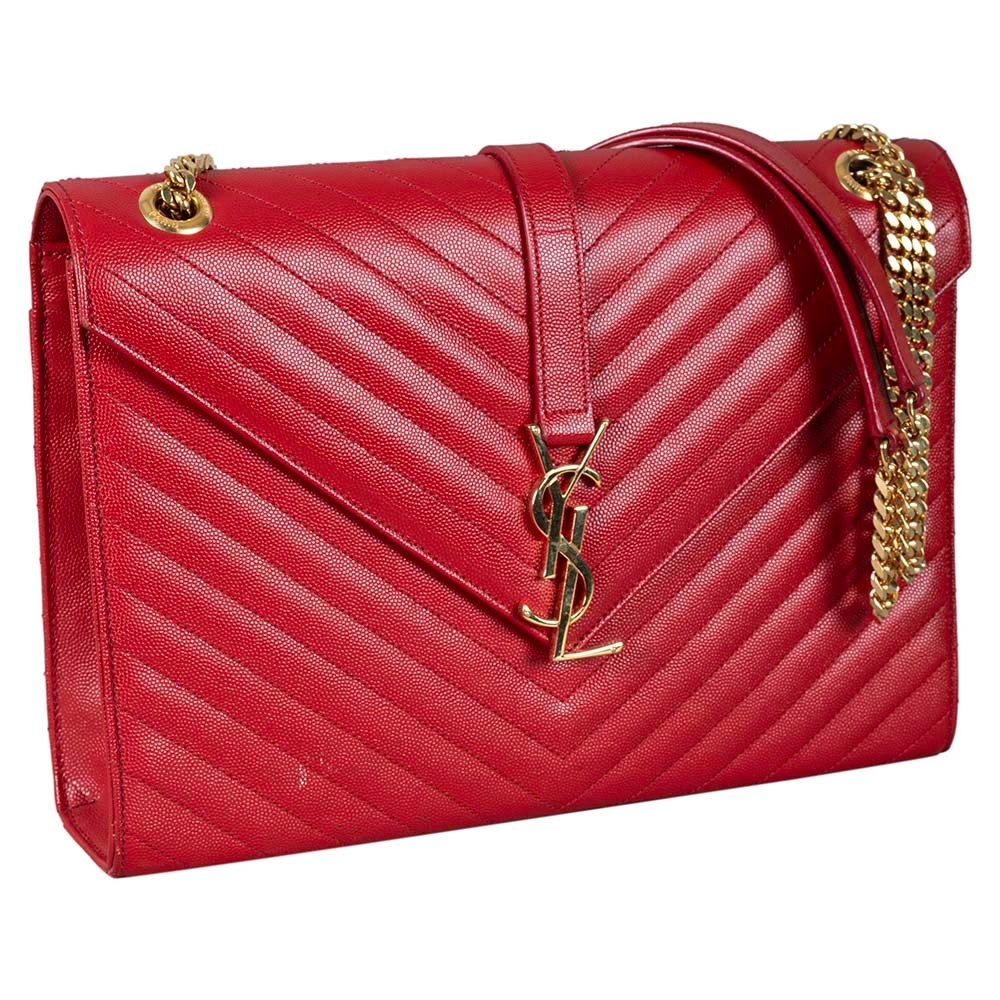 YSL Monogramme Burgundy Red purse
